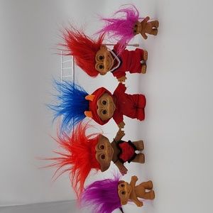 VINTAGE Russ Troll Dolls Lot of 5 2pc Devil 1pc Lingerie & 2pc Preppy Costumes